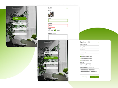 Registration form concept form pattern registration registration form ui web design