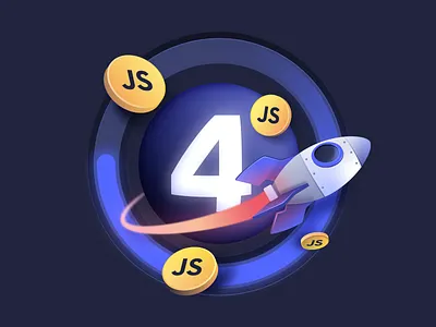 Javascript Update algolia design illustration illustrator javascript launch loading photoshop rocket space speed update vector