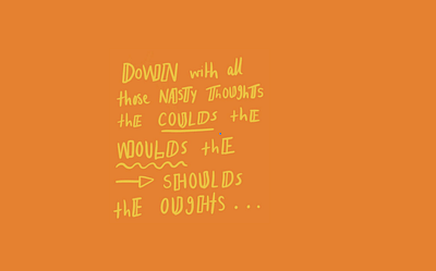 Down handdrawn illustration rhyme type typography