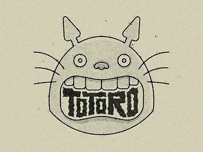 Totoro illustration my neighbour totoro studio ghibli texture totoro