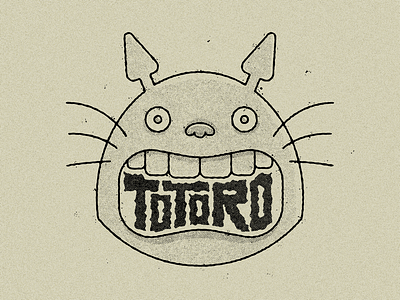 Totoro illustration my neighbour totoro studio ghibli texture totoro