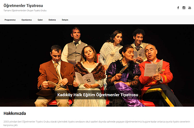 Öğretmenler Tiyatrosu bootstrap css design desktop front end development html landing page mobile responsive theater theater website website wordpress