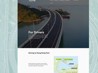 HZMB Redesign - For Drivers bridge design government landing page minimal minimalism simple simple design ui ui design ux web web design website