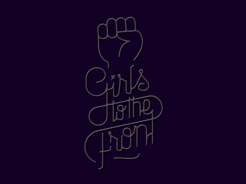 Girls to the front! creative design digital art graphic design illustration motion motiongraphics oihuka studio women womens day