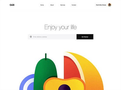 Web App - G&B animation clean design illustration minimal one page ui ux web website