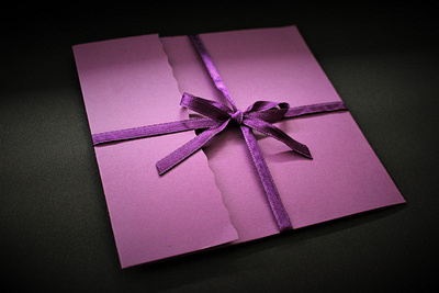 Greeting Card card greetingcard handmade ribbon violet
