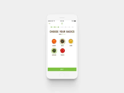 Sumo Salad / Customize Your Salad app design product design ui ux