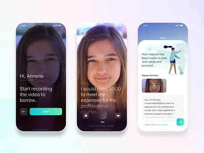 Daily UI Challenge - Fintech App borrow borrow money clean ui dailyui designworkshop fintech fintech app ios ios app design lend lending mobile app money app overview payment payment plan upload video
