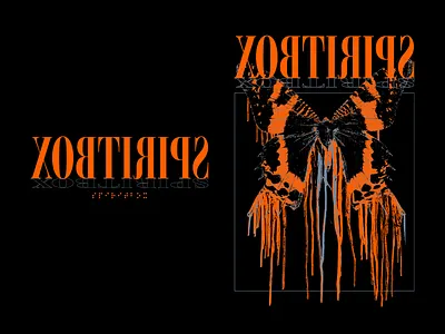 Spiritbox apparel apparel design band band merch blue butterfly clothing design drip illustration melt merch moth neon orange shirt spiritbox tee