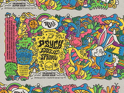 Beer Label label psychedelic spring reve brewing