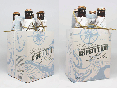 Expedition Ale Packaging beer beer branding beer packaging bottles branding design expedition illustration logo maps packaging pattern ship twine typography vector wrap