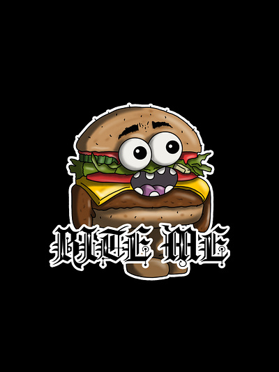 Bite Me art burger cartoon character character design drawing food foodie illustration illustrator procreate sketch snack