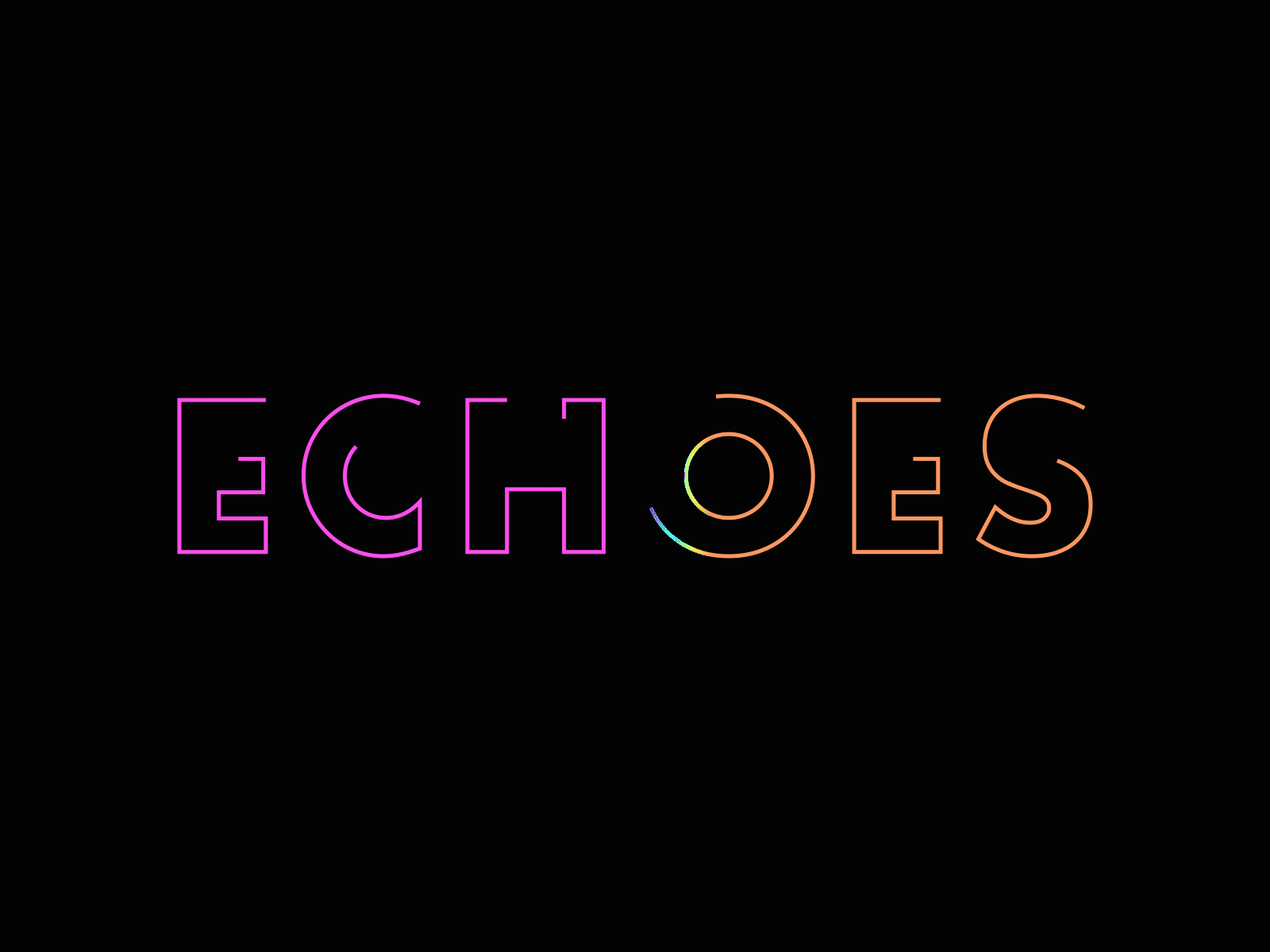 Echoes animation art branding design echoes gradient graphic design graphics illustrator minimal practice typeface typo typography ui