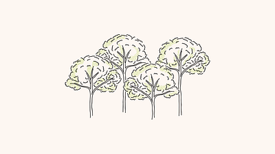 Trees illustration procreate trees