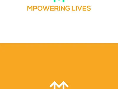 Mpowering Lives4 arrow brand brilliant design flat graphic identity illustration logo minimal power vector