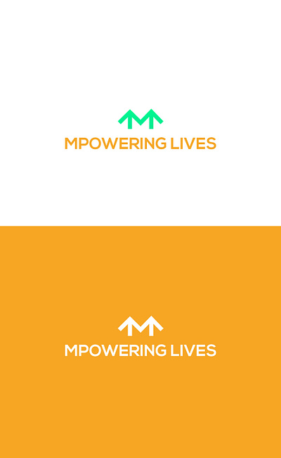 Mpowering Lives4 arrow brand brilliant design flat graphic identity illustration logo minimal power vector