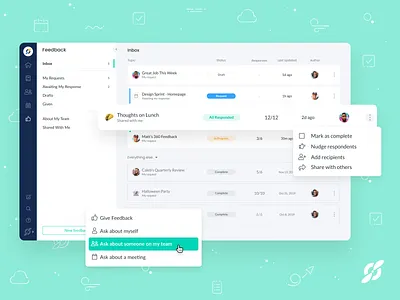 Fellow's Feedback Inbox app application design feedback fellow interface product design ui ux