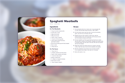 Spaghetti Meatballs card meatballs recipe recipe card sketch spaghetti weekly warm up