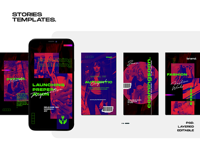 Instagram Stories "Thrilling" brand concept design duotone instagram instagram stories instagram template layered socialmedia templates