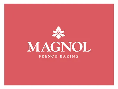 Magnol Vertical Lockup baked goods bakery baking brand branding bread design flour flower identity logo magnolia type typography vector wheat wordmark