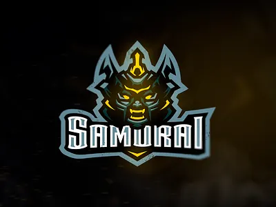 Samurai Mascot Logo angry branding dead design e sports illustration logo mascot mascot logo ninja samurai skull vector white yellow
