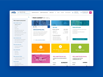 ATOL mon Opticien Website account agence atol customer dashboard design dnd ecommerce glasses home magento mobile optical opticien page principle sketch ui