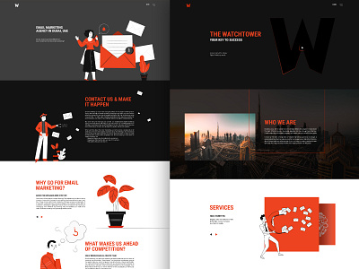 TheWatchtower branding illustration interface landing landing design landing page design landingpage ui ux vector web website