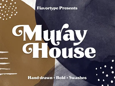 Muray House Hand-drawn Font + Extras bold font branding design display font elegant font font font design fonts graphic design hand drawn handmade lettering playful font retro font swashes typeface typeface design typefaces typography vintage font