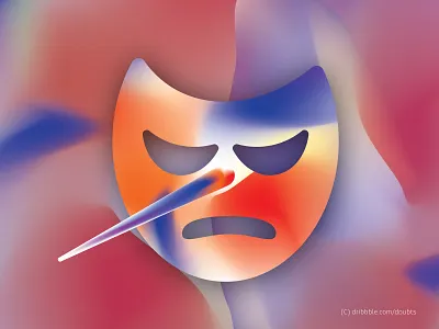 Really Long abstract color palette face men