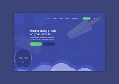 Landing page for hiring UI designers and Fullstack branding design illustration product design ui uidesign uiux ux ui uxui web wireframe design