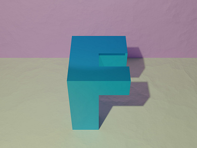 36 Days of type — F 36days f 36daysoftype alphabet blender blender3d cold letter typography