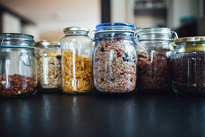 Zero Waste Lifestyle Cereal Muesli in Glass cereals download free free for commercial use freebie freephoto freestock glass lifestyle blog muesli no plastic stockphoto zero waste