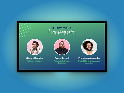 Know Your Leapfroggers - TV App app design internal project tv tv app ui ux