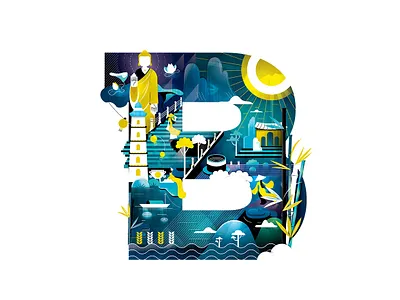 B flatdesign gradient gradient color graphicdesign illustration illustrator memory vector vietnam vietnamese