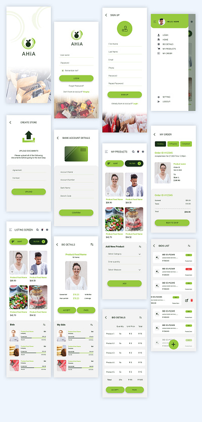 AHiA mobile app design graphicdesign mobile app design ui