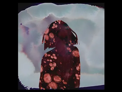 Microcosm COVID-19 - Silhouette biology coronavirus cosmos covid 19 digital art digital artwork illustration ilness infected medical microbiology microcosm painting photoshop sickness universe virus visual art watercolor