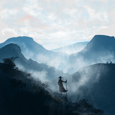 mountain atmospheric perpective adobeillustator animation branding conceptual art design digitalart digitalpainting illustration typography