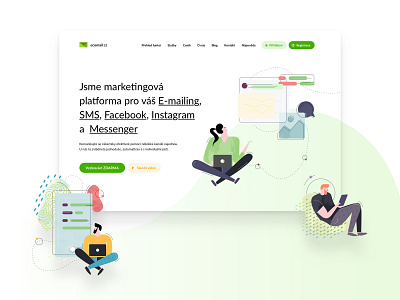 Ecomail agency czech czechdesign design ecomail emailing illustrations mailbox mailchimp mailing sdmk ui website