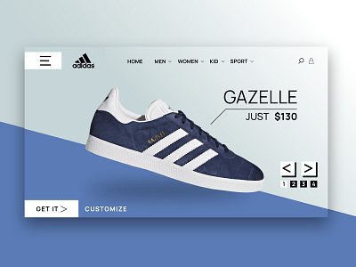 Adidas Gazelle adidas design elementor gazelle graphic landing page pro shoes shop ui ux web website wordpress