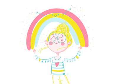 Rainbow character digital illustration digitalart happiness illustration illustrator ipadpro procreate procreate art rainbow