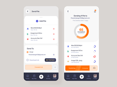 File Transfer App Ui app design app design icon ui web ios guide file manager file sharing file transfer app ui file upload minimal minimalistic uidesign uiux uiuxdesign