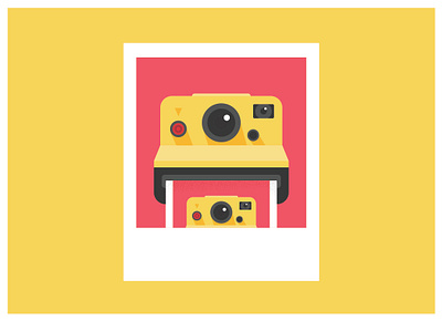 Polaroid of a Polaroid art cam camera funny graphic icon illustration lens photo photos print red yellow