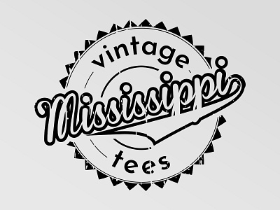 Mississippi Vintage Tees Logo black black and white branding classic design graphic design grunge logo logo design mississippi simple simple logo texture tshirt tshirts typogaphy vintage vintage logo vintage logos