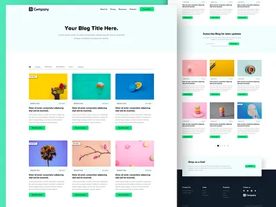 Blog Listing / Articles Page app article article page articles blog blog design blog post blogger blogging categories events homepage posts subscribe subscribe form topics
