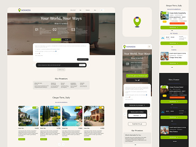 Website Design. Travel Search Platform ai design platform search travel ui ux web website