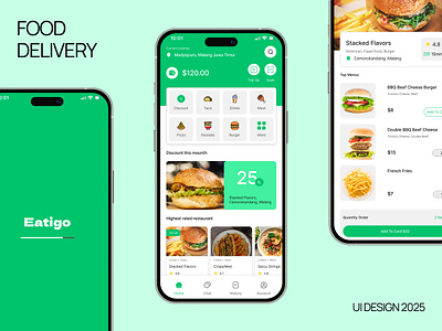 Eatigo - Food Delivery App UI app apps business delivery delivery app delivery service design fast food food and drink food delivery service fooddelivery iosapp mobile online food ordering restaurant ui ui design uiux ux