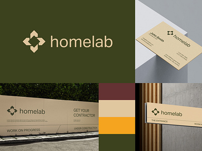 homelab - Logo Design Concept appartment architecture brand identity branding builder building concept construction design geometric home house lab logo logo designer logotyoe modern property real estate spiral