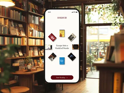 Online Book Reading App - Bookbound app app design book book app book carousel clean clean ui design e book e library focotik minimal mobile app mobile design onlinelibrary reader app reading book ui ui design