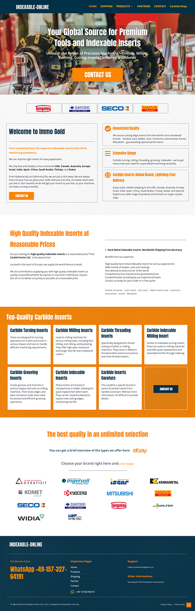 Modern Website Design for Idexable Inserts | Elementor animation brutalism elementor industrial website modern websites tech website technology website ui website wordpress