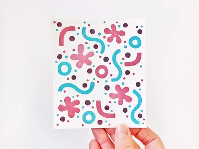 Amoebas design illustration painting watercolor